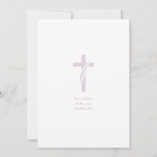 Aquarellblume Frühlingsbrunch Religiös Einladung (Rückseite)