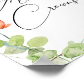 Aquarellblume Garten Dusche Blume Poster (Ecke)