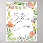 Aquarellblume Garten Dusche Blume Poster (Vorne)