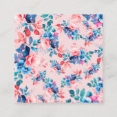 Aquarellblume Geburtstag Danke, Blush einfügen Begleitkarte (Rückseite)