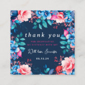 Aquarellblume Geburtstag Vielen Dank Beilage Marin Begleitkarte (Vorderseite)