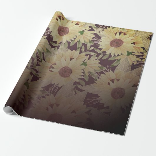 Aquarellblume Geschenkpapier (Ungerollt)