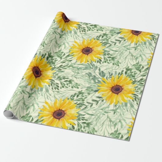 Aquarellblume Geschenkpapier (Ungerollt)