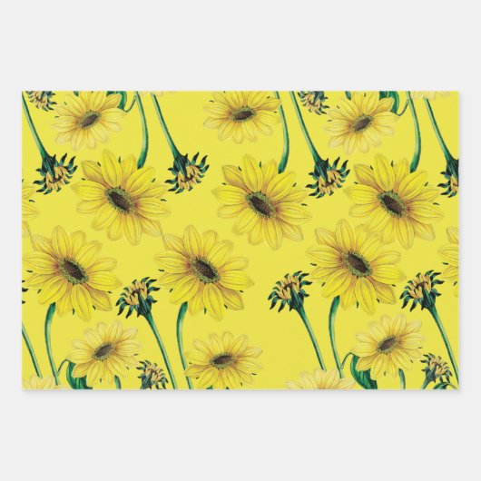 Aquarellblume Geschenkpapier Set (Vorderseite 3)