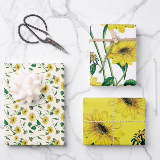 Aquarellblume Geschenkpapier Set (Vorderseite)