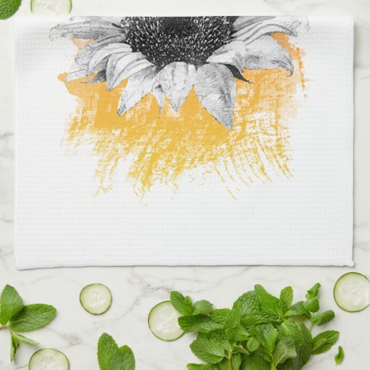 Aquarellblume Geschirrtuch (Gefaltet)