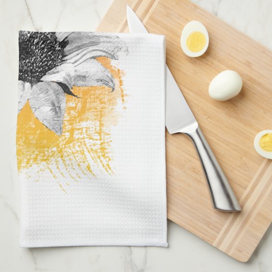 Aquarellblume Geschirrtuch (Viertel Falte)