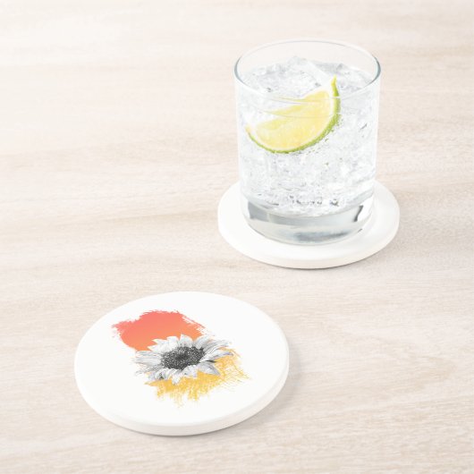 Aquarellblume Getränkeuntersetzer (Seite)