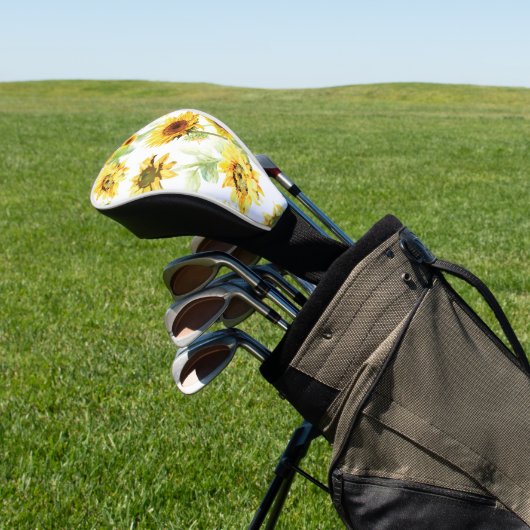 Aquarellblume Golf Headcover (In SItu)