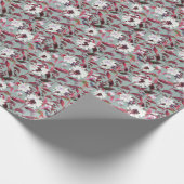 Aquarellblume: Handgezeichnete Blüten. Geschenkpapier (Ecke)