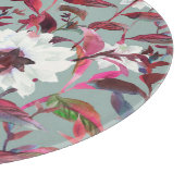 Aquarellblume: Handgezeichnete Blüten. Schneidebrett (Ecke)