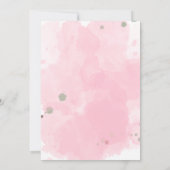 Aquarellblume Herbst Pink Pumpkin Hochzeit im Herb Einladung (Rückseite)