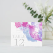 Aquarellblume Himbeere Bliss Tischkarte Postkarte (Stehend Vorderseite)