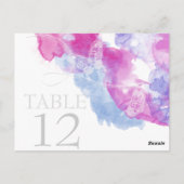 Aquarellblume Himbeere Bliss Tischkarte Postkarte (Rückseite)