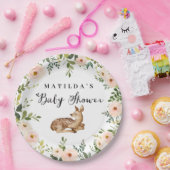 Aquarellblume Hirschwald Babydusche Party Pappteller (Party)