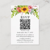 Aquarellblume Hochzeit QR UAWG Gelb Begleitkarte (Vorderseite)