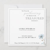 Aquarellblume Hummingvogel Feier des Lebens Einladung (Rückseite)