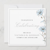 Aquarellblume Hummingvogel Feier des Lebens Einladung (Vorderseite)