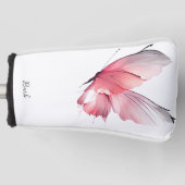 Aquarellblume Individuelle Name Putter Golf Headcover (Vorderseite)