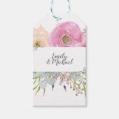 Aquarellblume JEDER Fall Personalisiert Geschenkanhänger (Vorderseite)