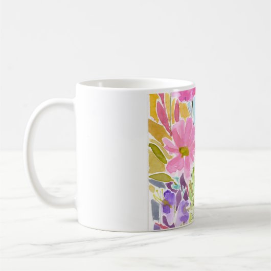 Aquarellblume Kaffeetasse (Links)