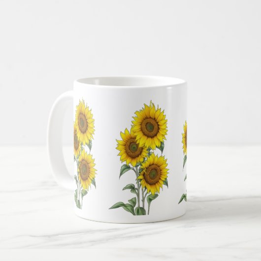 Aquarellblume Kaffeetasse (Vorderseite Links)