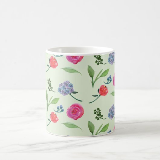 Aquarellblume Kaffeetasse (Mittel)