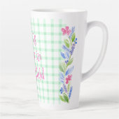 Aquarellblume Karo Leben ist besser Ihre Stadt Milchtasse (Rechts)