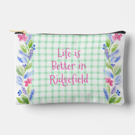 Aquarellblume Karo Leben ist besser Ihre Stadt Zubehörtasche