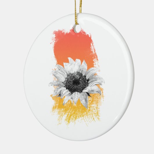 Aquarellblume Keramik Ornament (Links)