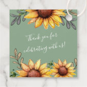 Aquarellblume Kinderdusche Liebe wachsen Geschenkanhänger (Rückseite)