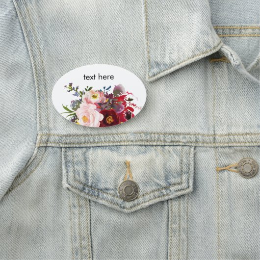 Aquarellblume Klassische Bezeichnung Namensschild (Beispiel)