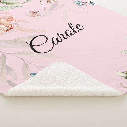 Aquarellblume, kleine Krippe oder Rolle Sherpadecke (3/4)