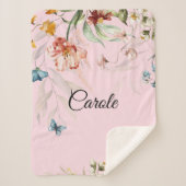 Aquarellblume, kleine Krippe oder Rolle Sherpadecke (Vorderseite)