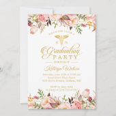 Aquarellblume Krankenschwester Graduate Foto Absch Einladung (Vorderseite)