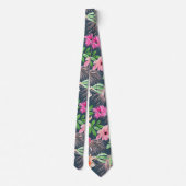 Aquarellblume Krawatte (Rückseite)