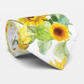 Aquarellblume Krawatte (Gerollt)