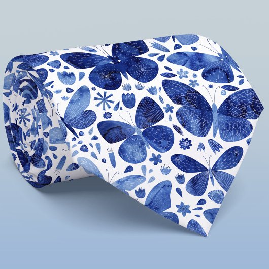 Aquarellblume Krawatte