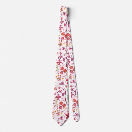 Aquarellblume Krawatte (Vorderseite)