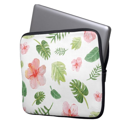 Aquarellblume Laptopschutzhülle (Vorderseite Links)