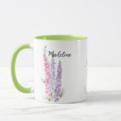 Aquarellblume Larkspur Juli Blume Tasse (Links)