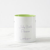 Aquarellblume Larkspur Juli Blume Tasse (Zentrum)