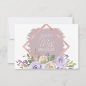 Aquarellblume Lavendel Lila Brautparty Einladung (Rückseite)