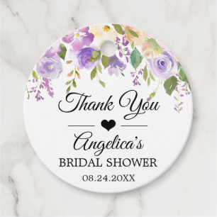 Aquarellblume Lavendel Lila Brautparty Geschenkanhänger