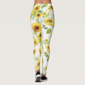 Aquarellblume Leggings (Rückseite)