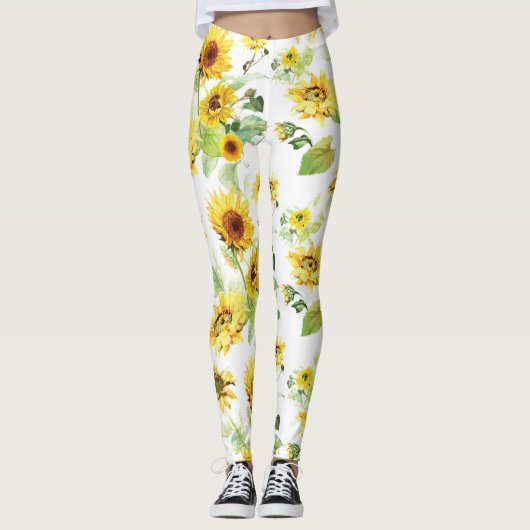 Aquarellblume Leggings (Vorderseite)