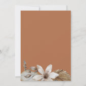 Aquarellblume Leopard 50. Geburtstag Einladung (Rückseite)