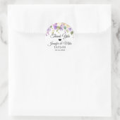 Aquarellblume Lila Gastgeschenk Hochzeit Runder Aufkleber (Tasche)