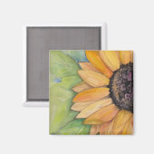 Aquarellblume Magnet (Vorderseite/Rückseite)