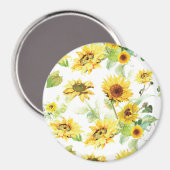 Aquarellblume Magnet (Vorderseite/Rückseite)